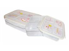 4 compartment school bento Lunch box, Leak-proof plastic lunch container