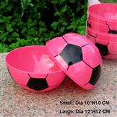 Soccer shape plastic lunch box for promotion