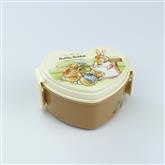Double layer nestable&stackable heart shaple snack box