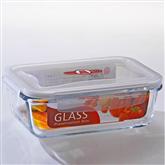 830ML Rectangular Glass Food Container With Airtight Lid