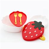 Creativity Strawberry Shape Lunch Boxs Food Fruit Storage Container Portable Bento Box Anti Leakage