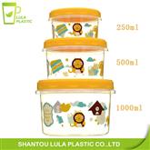 Kitchen Microwave Safe Plastic Food Container With Screw Top Lid