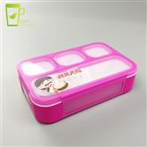 530ml Manufacturer Double decked Color BPA FREE Kids Plastic Leakproof Lunch Box with Printing