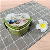 240ml 2 layer Small Lovely Microwave Lunch Box Portable Baby Fruit Snack Box Sushi Bento Box For Chi
