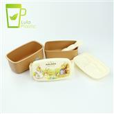 220ml double layer rectangular snack portable bento box small storage box picnic food container for