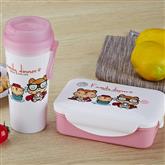 550ML Bento Box Spoon Food Box Storage for kids Kawaii School Lunch Box Microwave Bento Container wi