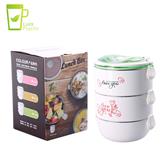 600ml 800ml 3 Layers Heart Shape Double Wall Detachable Korean Stainless Steel Bento Lunch Box Leakp