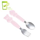 LULA Cartoon Infant Training Feeding Tableware BPA FREE Stainless Steel Personalized Baby Spoon and 