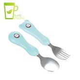 LULA Infant Feeding Smooth Edge Fork Spoon Tableware Children Dinnerware Utensils Gifts Stainless St