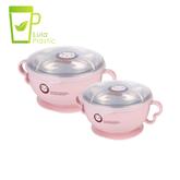 LULA 250ml 400ml detachable double wall baby bowl suction silicon with handle