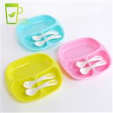 school lunch tray plastic serving fruit tray kids divided bento dishes plates bento tray with 3 comp