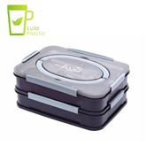 1000ml 2000ml 3 compartments stainless steel lunch box with handle