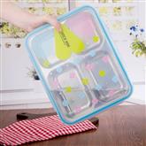 Super Size double use 304 stainless steel leak proof lunch box with four compartments