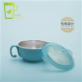 450ml 316 stainless steel baby feeding bowl with lid handle