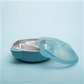 three compartments water filling keep food warm cold 316 stainless steel baby bowl with clear lid